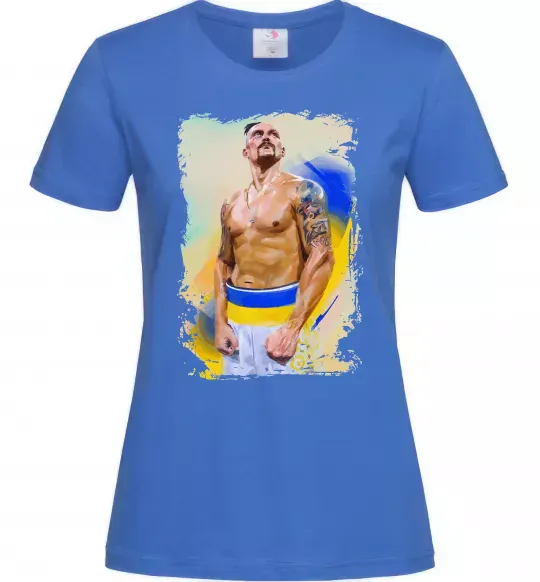 Жіноча футболка Олександр Усик Яскраво-синій фото