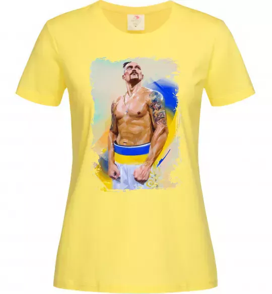 Жіноча футболка Олександр Усик Лимонний фото