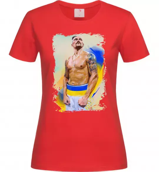 Жіноча футболка Олександр Усик Червоний фото