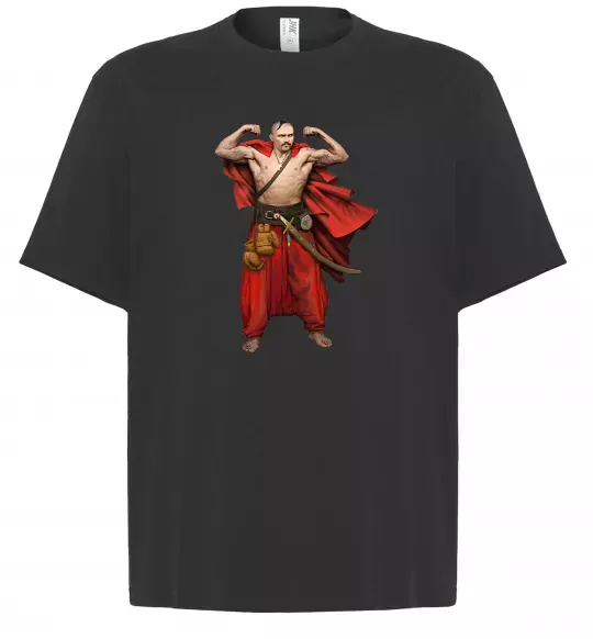 Футболка Оверсайз Козак Усик Чорний фото