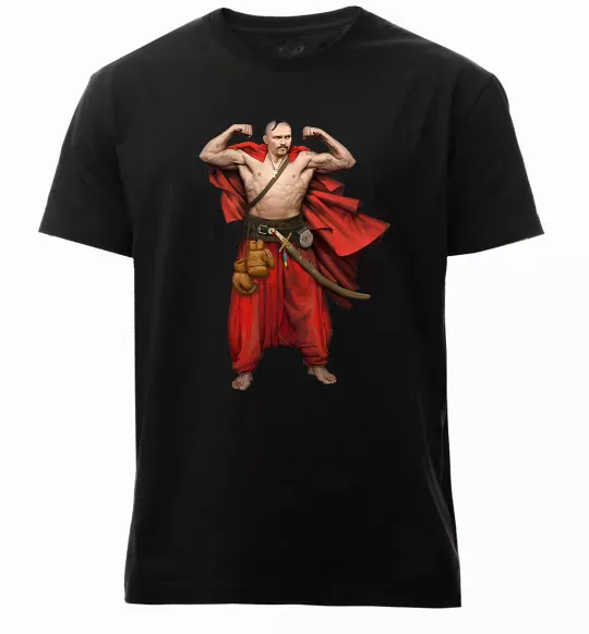 Мужская премиум футболка Козак Усик Черный фото