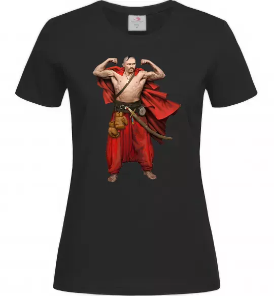 Женская футболка Козак Усик Черный фото