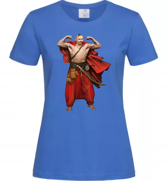 Женская футболка Козак Усик Ярко-синий фото