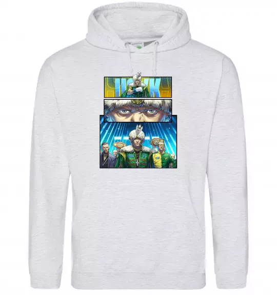 Чоловіча толстовка (худі) Усик комікс Сірий меланж фото