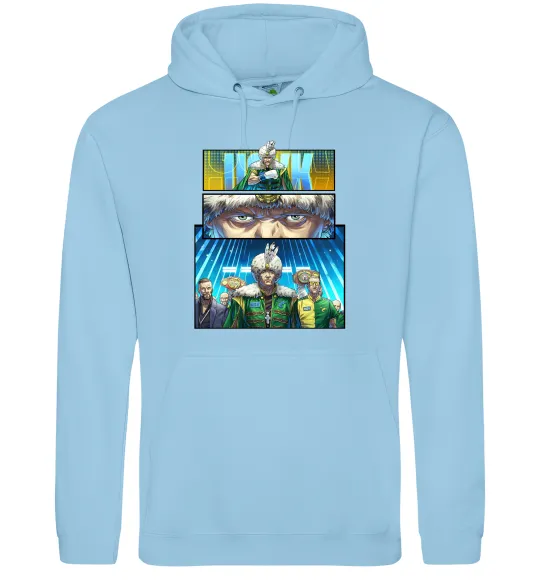 Чоловіча толстовка (худі) Усик комікс Блакитний фото