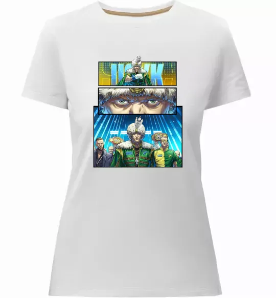 Женская премиум футболка Усик комікс Белый фото