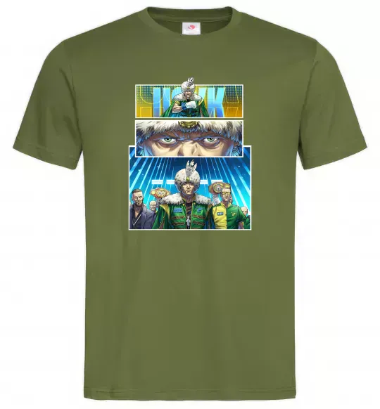 Мужская футболка Усик комікс Оливковый фото