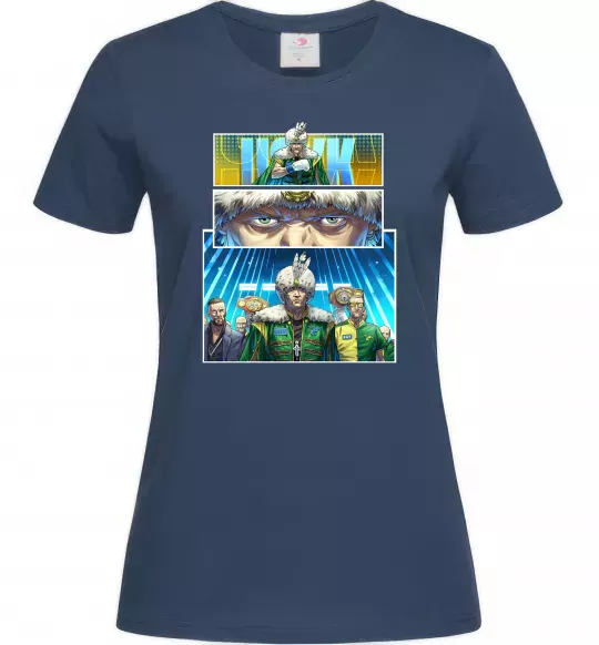 Жіноча футболка Усик комікс Темно-синій фото