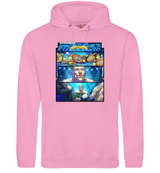 Мужская толстовка (худи) Усик комікс гімн Розовый фото