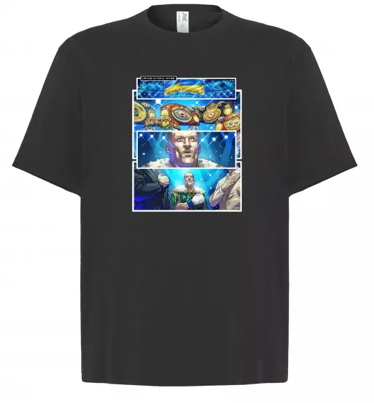 Футболка Оверсайз Усик комікс гімн Черный фото