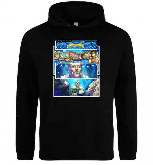 Жіноча толстовка (худі) Усик комікс гімн Чорний фото