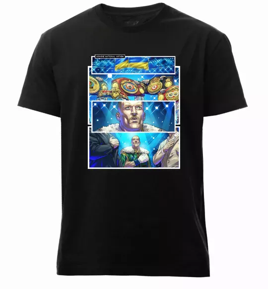 Мужская премиум футболка Усик комікс гімн Черный фото