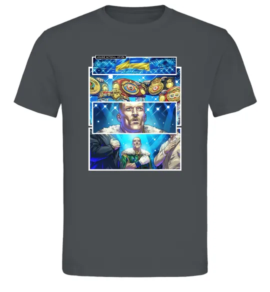 Мужская футболка Усик комікс гімн Графит фото