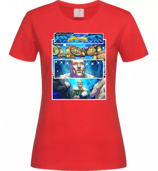 Жіноча футболка Усик комікс гімн Червоний фото