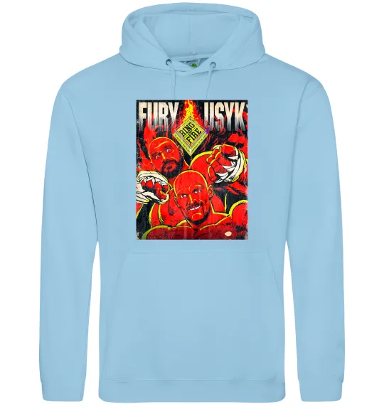 Мужская толстовка (худи) Usyk Fury Голубой фото