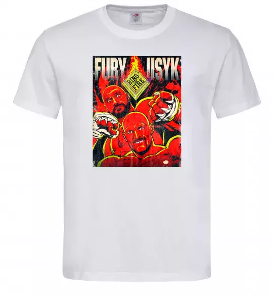 Мужская футболка Usyk Fury Белый фото