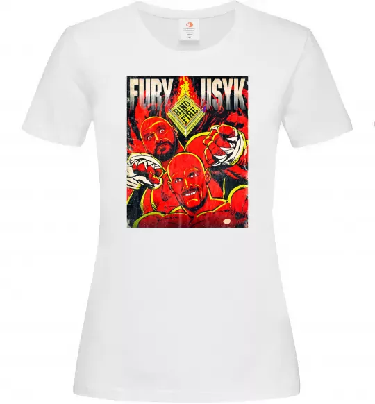 Женская футболка Usyk Fury Белый фото