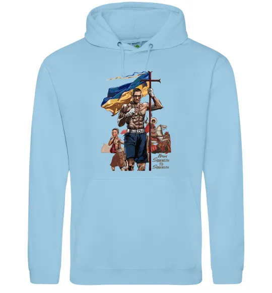 Чоловіча толстовка (худі) From Stength-to Strength Блакитний фото