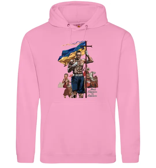 Женская толстовка (худи) From Stength-to Strength Розовый фото