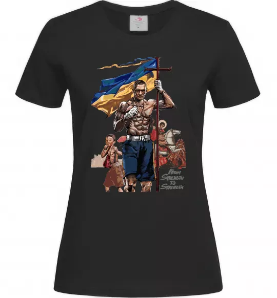 Жіноча футболка From Stength-to Strength Чорний фото