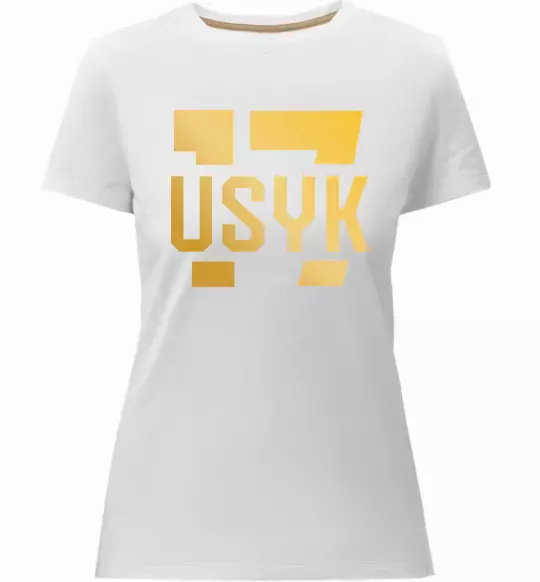 Женская премиум футболка Usyk Белый фото