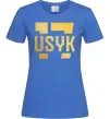 Женская футболка Usyk Ярко-синий Женская футболка Usyk Ярко-синий фото