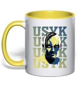 Чашка с цветной ручкой Usyk art