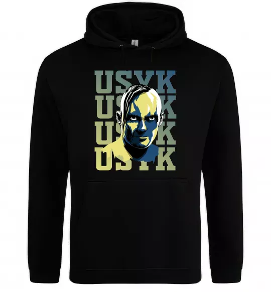 Чоловіча толстовка (худі) Usyk art Чорний фото