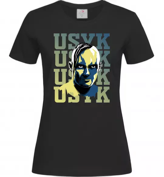 Жіноча футболка Usyk art Чорний фото