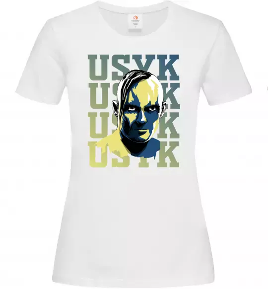 Жіноча футболка Usyk art Білий фото