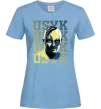 Жіноча футболка Usyk art Блакитний Жіноча футболка Usyk art Блакитний фото