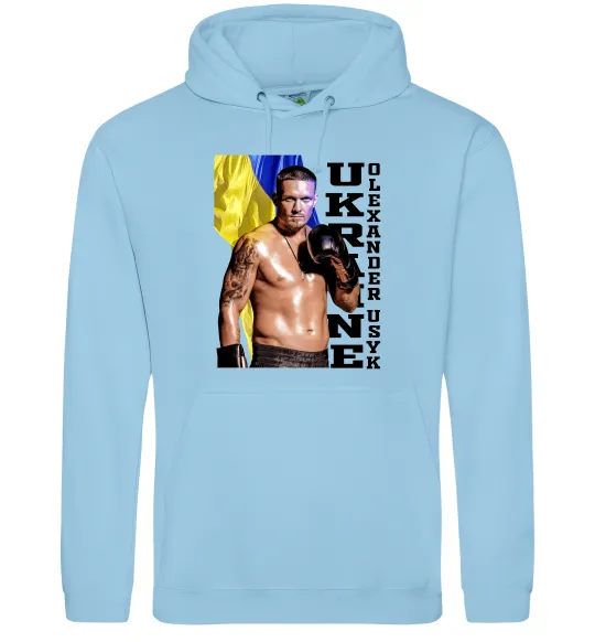 Жіноча толстовка (худі) Usyk Ukraine Блакитний фото