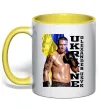 Чашка с цветной ручкой Usyk Ukraine Солнечно желтый Чашка с цветной ручкой Usyk Ukraine Солнечно желтый фото