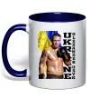 Чашка с цветной ручкой Usyk Ukraine Глубокий темно-синий Чашка с цветной ручкой Usyk Ukraine Глубокий темно-синий фото