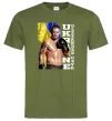 Мужская футболка Usyk Ukraine Оливковый фото