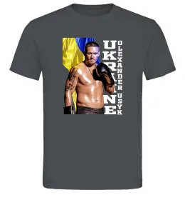 Мужская футболка Usyk Ukraine Графит фото