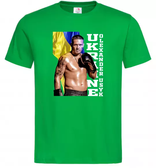 Мужская футболка Usyk Ukraine Зеленый фото