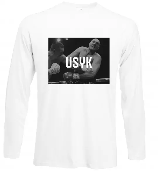 Лонгслив Усик проти Ф'юрі Белый фото