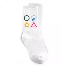 Носки Гра в кальмара фігури Белый фото