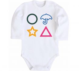 Дитячий бодік Гра в кальмара фігури