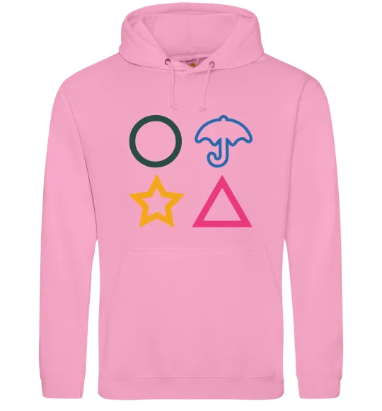 Женская толстовка (худи) Гра в кальмара фігури Розовый фото