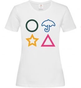 Женская футболка Гра в кальмара фігури