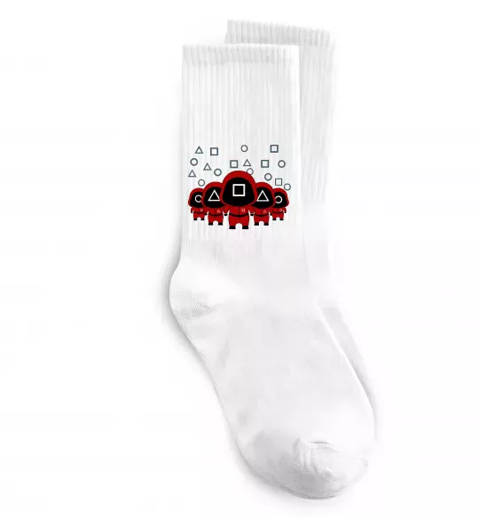 Носки Гра в кальмара солдати Белый фото