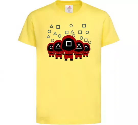 Дитяча футболка Гра в кальмара солдати Лимонний фото