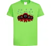 Дитяча футболка Гра в кальмара солдати Лаймовий фото
