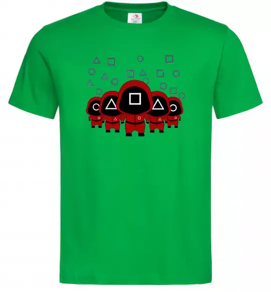 Мужская футболка Гра в кальмара солдати Зеленый фото