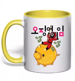 Чашка с цветной ручкой