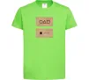 Дитяча футболка Гра в кальмара візитка Лаймовий фото