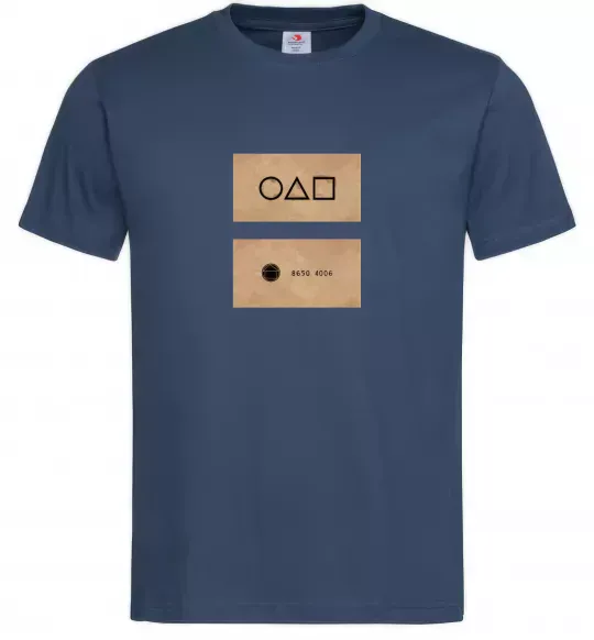 Чоловіча футболка Гра в кальмара візитка Темно-синій фото