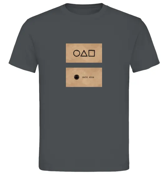 Чоловіча футболка Гра в кальмара візитка Графіт фото